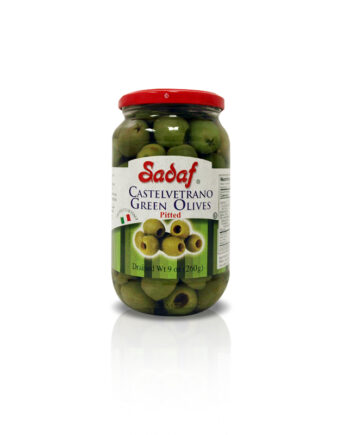 Sadaf Castelvetrano Green Olives Pitted (Zeytoon) 260g