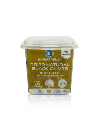 Marmarabirlik Dried Natural Black Olives 2XS (Zeytoon Siah) 400g