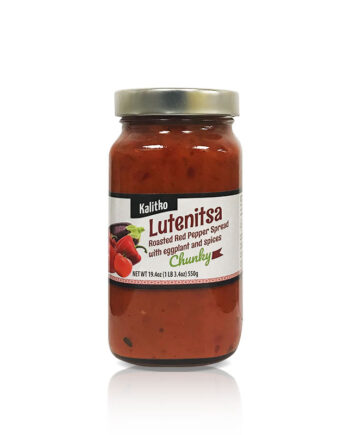 Kalitko Lutenitsa Roasted Red Pepper Spread with Eggplant and Spices Chunky 19.4 OZ