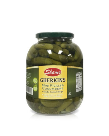 Shams Gherkins Mini Pickled Cucumbers (Khiarshoor Riz) 46.3 FL OZ