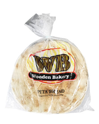Wooden Bakery Large Loaves White Pita Bread Pack of 6