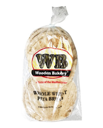 Wooden Bakery Mini Loaves Whole Wheat Pita Bread 10 Pack