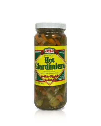 Ziyad Hot Giardiniera Mediterranean Marinated Pepper Mix 16 OZ
