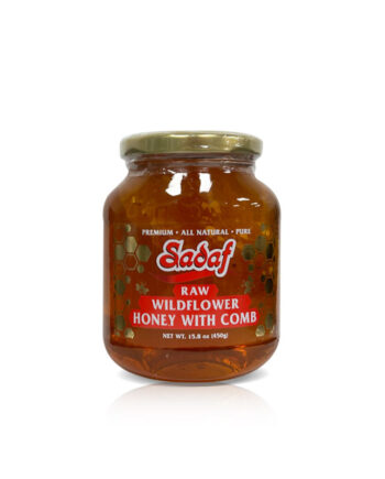 Sadaf Raw Wildflower Honey with Comb (Asal) 15.8 OZ