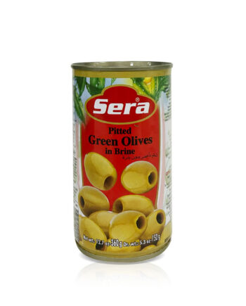 Sera Pitted Green Olives in Brine (Zeytoon) 12.7 OZ