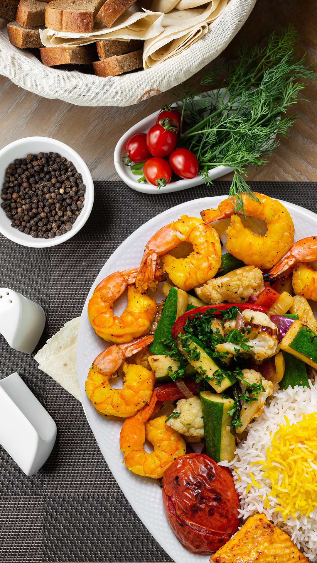 Yekta Shrimp and Salmon - Seafood